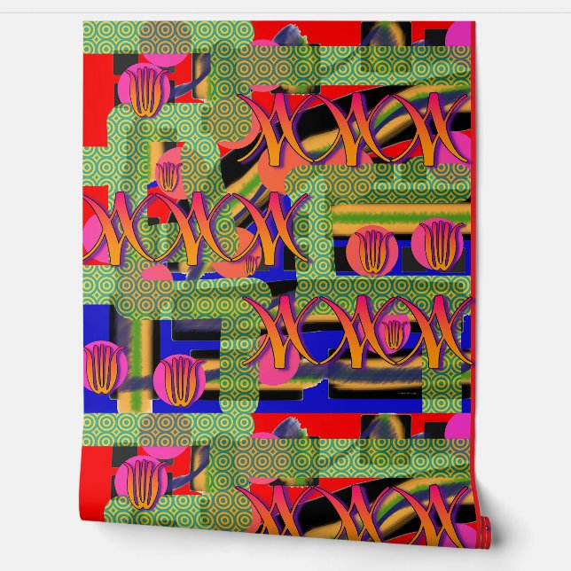 Symbole und Flora Tapete (Abrollen)