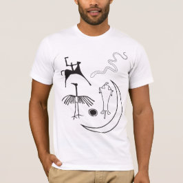 Symbole und T - Shirt tierischer Petroglyphen