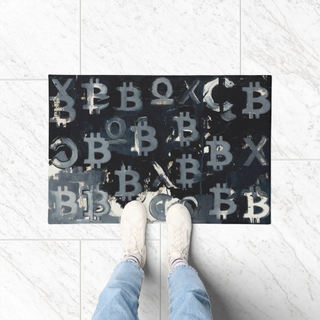 Symbole von Bitcoin (Stil: 15) Fußmatte (Indoor)