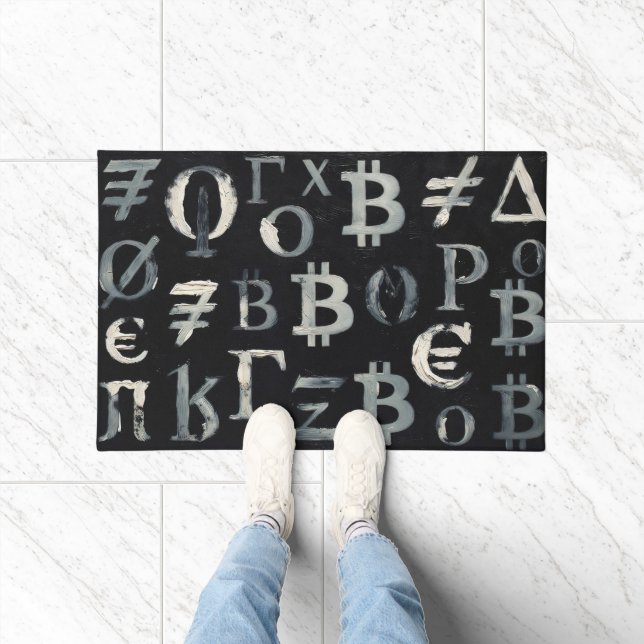 Symbole von Bitcoin (Stil: 8) Fußmatte (Indoor)
