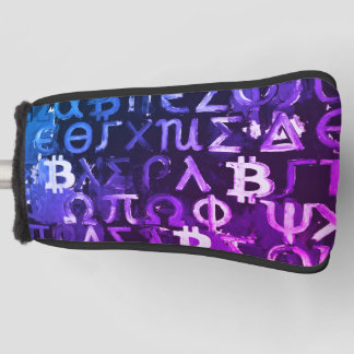 Symbole von Bitcoin (Stil: Miami Lila - 5) Golf Headcover