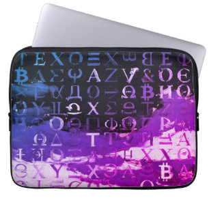 Symbole von Bitcoin (Stil: Miami Purple - 14) Laptopschutzhülle