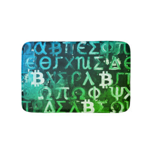 Symbole von Bitcoin (Stil: Profit Grün - 5) Badematte