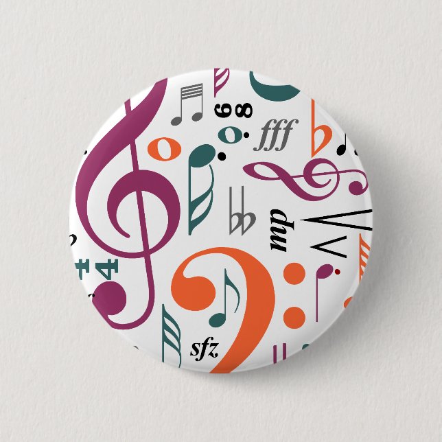 Symbole von Musik Button (Vorderseite)