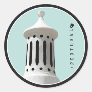 Symbole von Portugal- - Algarve-Kamin Runder Aufkleber