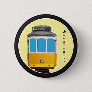 Symbole von Portugal- - Lissabon-Straßenbahn Button