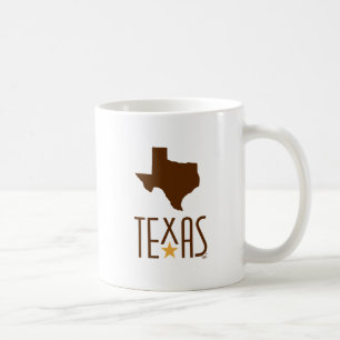 Symbole von Texas, Bundesstaat Texas, braun Kaffeetasse