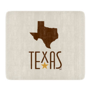Symbole von Texas, Bundesstaat Texas, braun Schneidebrett
