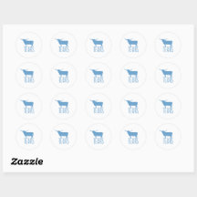 Symbole von Texas, Longhorn, blau