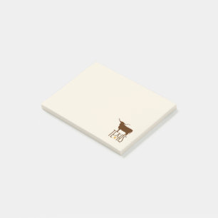 Symbole von Texas, Longhorn, braun Post-it Klebezettel