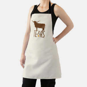 Symbole von Texas, Longhorn, braun Schürze