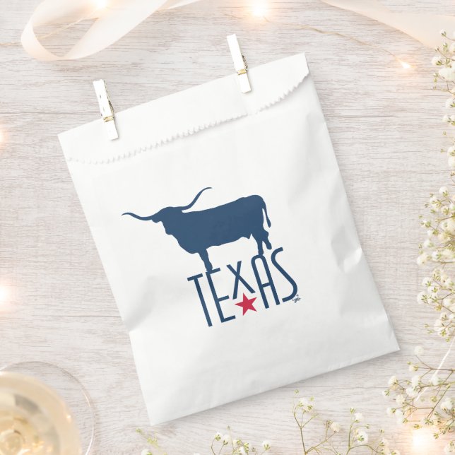 Symbole von Texas, Longhorn, Marine Geschenktütchen (Ausgeschnitten)