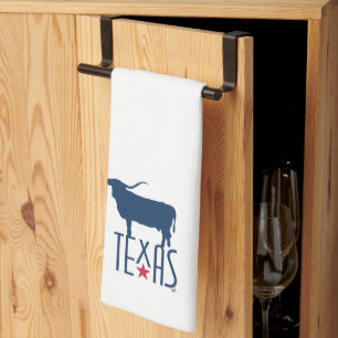Symbole von Texas, Longhorn, Marine Geschirrtuch
