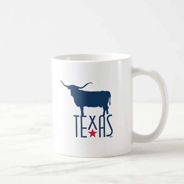 Symbole von Texas, Longhorn, Marine Kaffeetasse (Rechts)