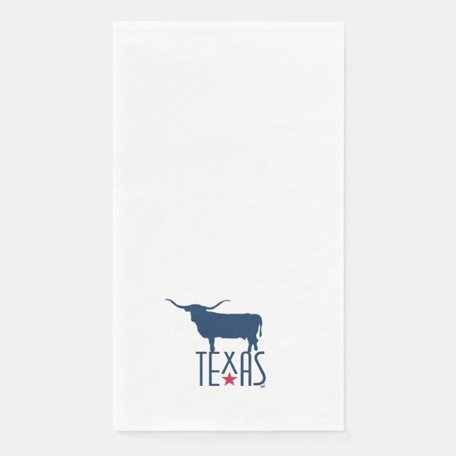 Symbole von Texas, Longhorn, Marine klein Serviette (Vorderseite)