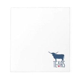 Symbole von Texas, Longhorn, Marine Notizblock