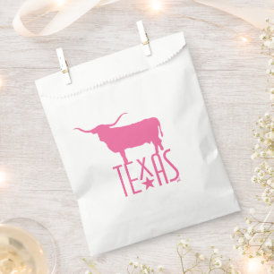 Symbole von Texas, Longhorn, rosa Geschenktütchen