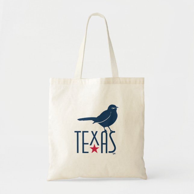 Symbole von Texas, Mockingbird Tragetasche (Vorne)