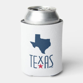 Symbole von Texas, Texas, blau Dosenkühler