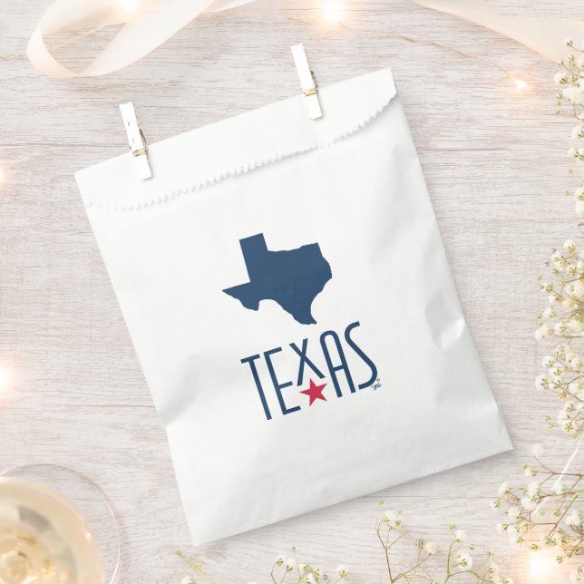 Symbole von Texas, Texas, blau Geschenktütchen (Ausgeschnitten)