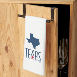 Symbole von Texas, Texas, blau Geschirrtuch