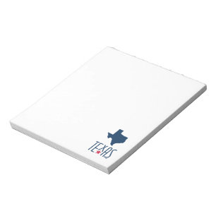 Symbole von Texas, Texas, blau Notizblock
