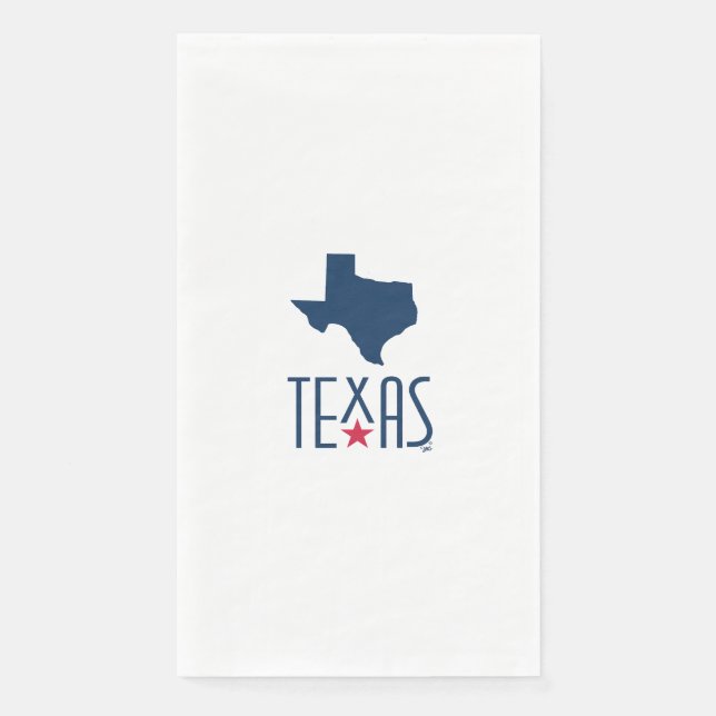 Symbole von Texas, Texas, blau Serviette (Vorderseite)