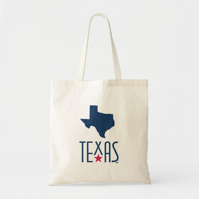 Symbole von Texas, Texas, blau Tragetasche (Vorne)