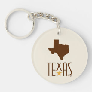 Symbole von Texas, Texas, braun Schlüsselanhänger
