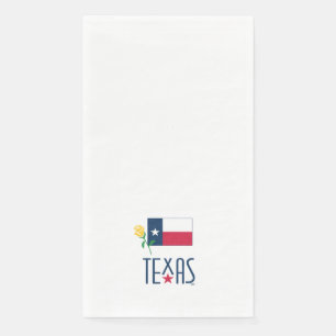 Symbole von Texas, Texas Flag und Gelbes Rose, sl Serviette