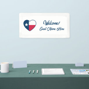 Symbole von Texas, Texas-Flagge, Herz Banner