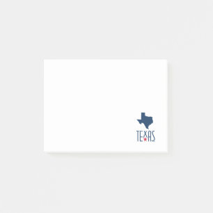Symbole von Texas, Texas, marineblau Post-it Klebezettel