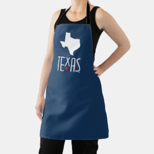 Symbole von Texas, Texas, marineblau, roter Stern Schürze