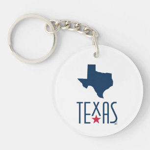 Symbole von Texas, Texas, marineblau Schlüsselanhänger