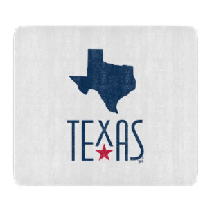 Symbole von Texas, Texas, marineblau Schneidebrett