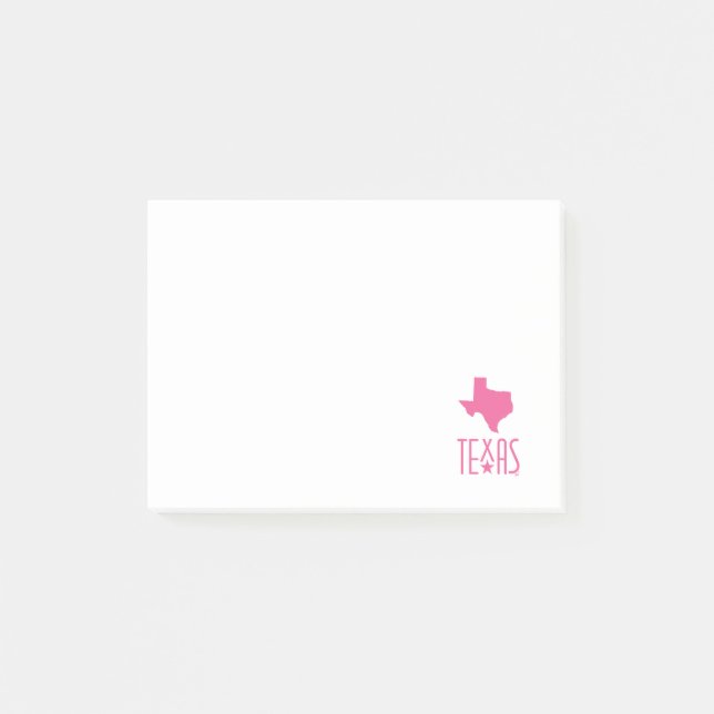 Symbole von Texas, Texas, rosa Post-it Klebezettel (Vorderseite)