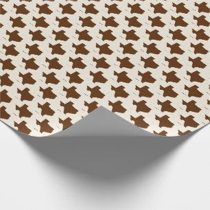 Symbole von Texas, Texas State, Braun Geschenkpapier