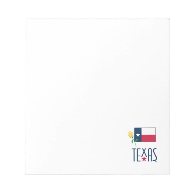 Symbole von Texas, Texas und Gelb Rose Notizblock (Vorderseite)