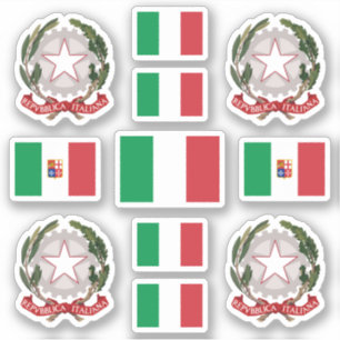 Symbole/Wappen und Fahne des italienischen Staat Aufkleber