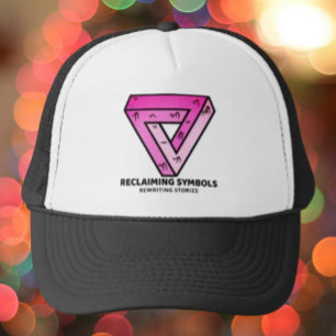 Symbole Zurückfordern Geschichten Umschreiben Pink Truckerkappe