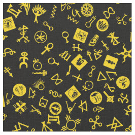 Symbolicon Yellow on Black Stoff