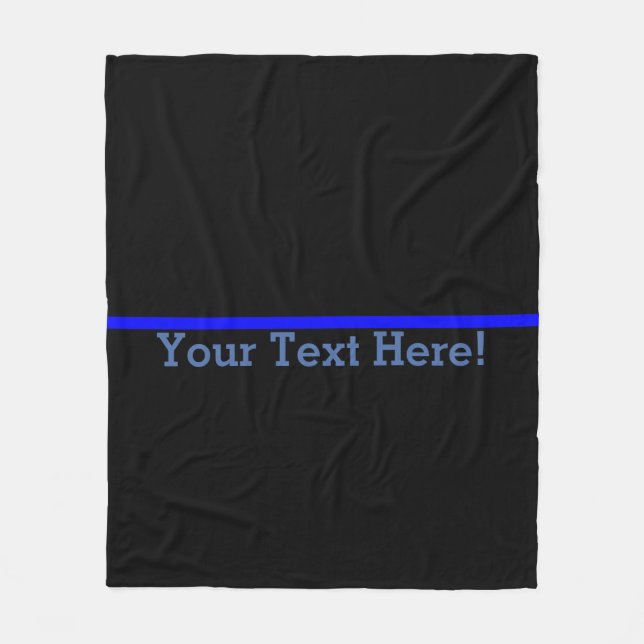 Symbolische dünne Blue Line personifizieren dieses Fleecedecke (Vorderseite)
