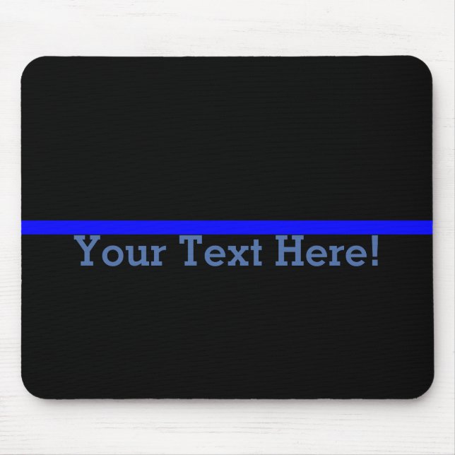 Symbolische dünne Blue Line personifizieren dieses Mousepad (Vorne)