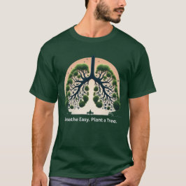 Symbolische Grüne Baumkulisse Lungen Umwelt Kunst T-Shirt