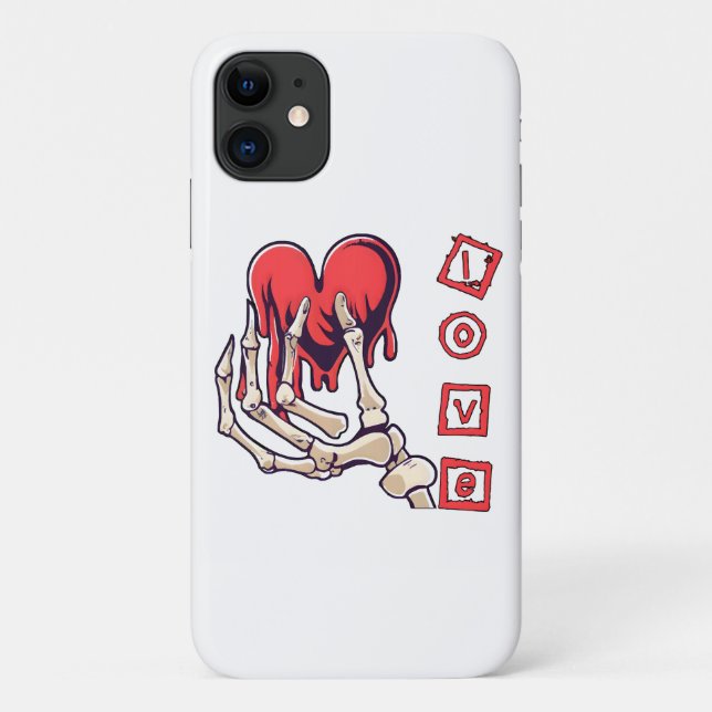 Symbolische Liebe Skeleton Hand Angebot Herz Case-Mate iPhone Hülle (Rückseite)