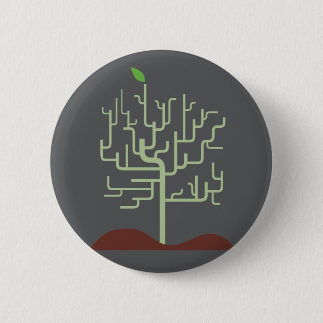 Symbolische Metamorphose Wachstumsdesign Button (Vorderseite)