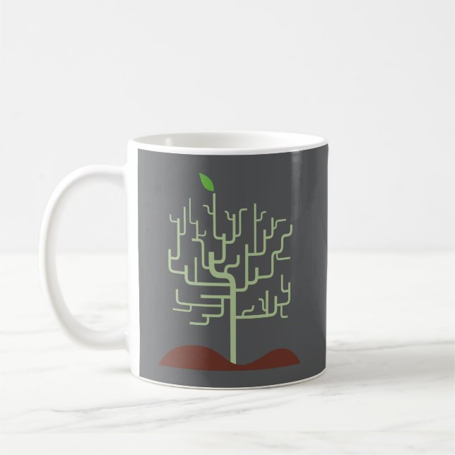 Symbolische Metamorphose Wachstumsdesign Kaffeetasse (Links)