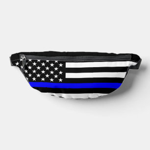 Symbolische Thin Blue Line American Flag Grafik au Bauchtasche