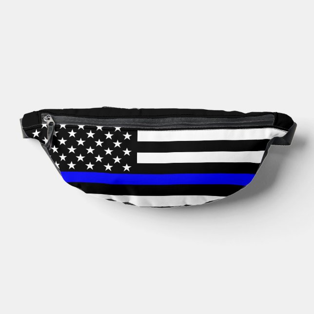 Symbolische Thin Blue Line American Flag Grafik au Bauchtasche (Ablage )