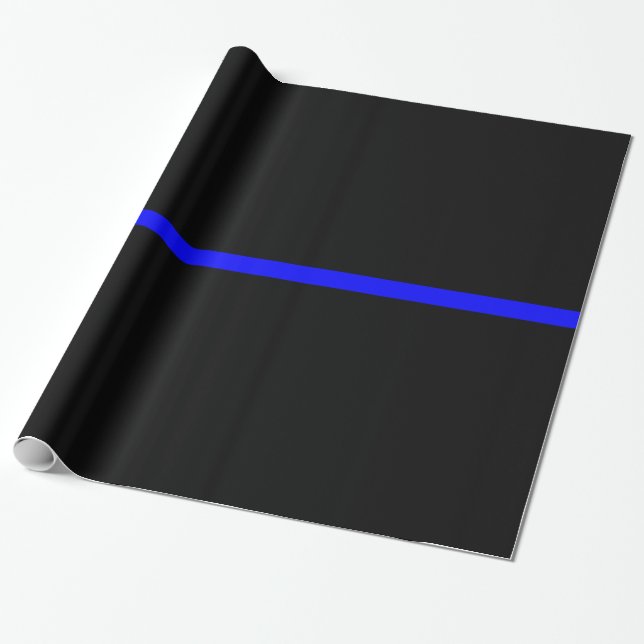 Symbolische Thin Blue Line-Grafik Geschenkpapier (Ungerollt)
